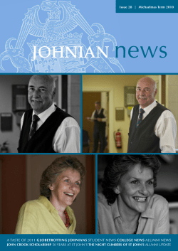 JOHNIAN news - St John`s College, Cambridge