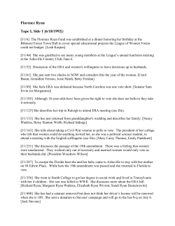 Florence Ryan Tape I, Side 1 [6/18/1992]