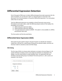 Differential Expression Detection