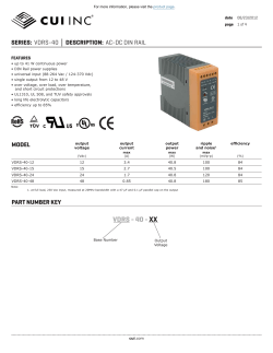VDRS-40 Datasheet - AC-DC DIN RAIL | CUI Inc