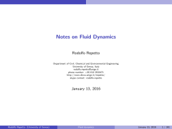 Notes on Fluid Dynamics