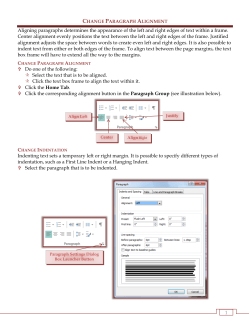 Paragraph Alignment - Information Technology Home
