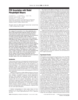 PCB Association with Model Phospholipid Bilayers