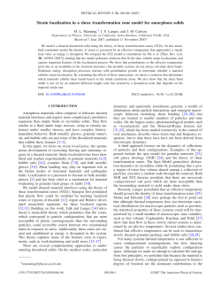 Strain localization in a shear transformation zone