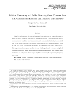 Political Uncertainty and Public Financing Costs: Evidence from U.S.