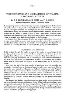 the structure and development of cranial and facial sutures