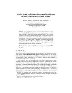 On the formal verification of systems of synchronous software
