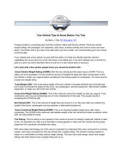 Tow Vehicle Tips PDF