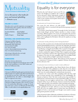 Mutuality vol. 14, no. 1 (Spring 2007)