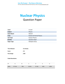 Nuclear Physics - SAVE MY EXAMS!