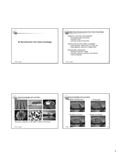 3D Reconstruction from Scene Knowledge