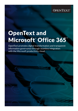OpenText: Microsoft Office 365