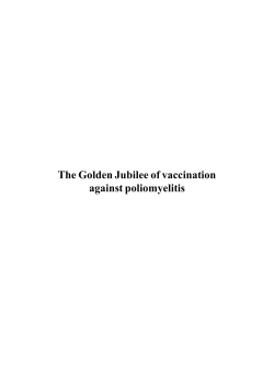 The Golden Jubilee of vaccination against poliomyelitis