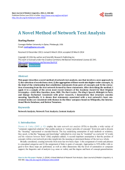 A Novel Method of Network Text Analysis