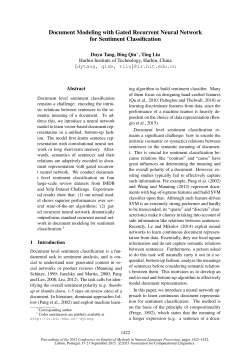 Document Modeling with Gated Recurrent Neural