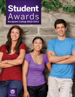 Student Awards - Giving To Western