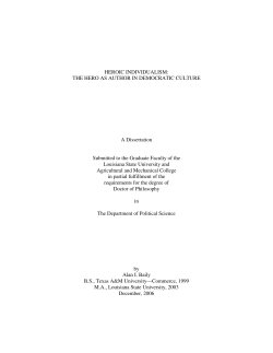 HEROIC INDIVIDUALISM - Electronic Thesis and Dissertation Library