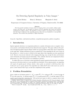 On Detecting Spatial Regularity in Noisy Images