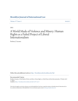 A World Made of Violence and Misery: Human