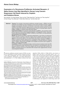 1 Splice Variant that Was Identified in Human Lung Cancers