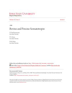 Bovine and Porcine Somatotropin - Iowa State University Digital