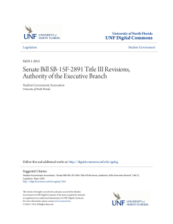 Senate Bill SB-15F-2891 Title III Revisions, Authority of the