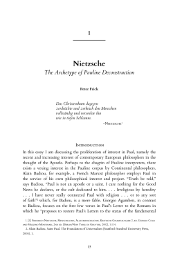 Paul in the Grip of the Philosophers