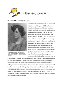 olive custance (1874-1944) - The Yellow Nineties Online