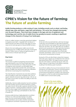 The future of arable farming - Campaign to Protect Rural England