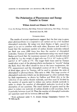The Polarization of Fluorescence and Energy