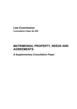matrimonial property, needs and agreements