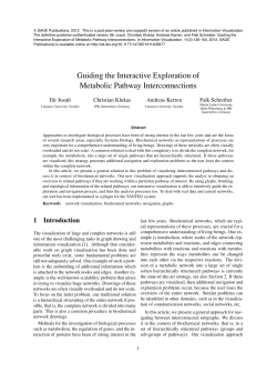 Guiding the Interactive Exploration of Metabolic Pathway
