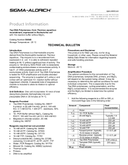 Taq DNA Polymerase, from Thermus aquaticus, recombinant