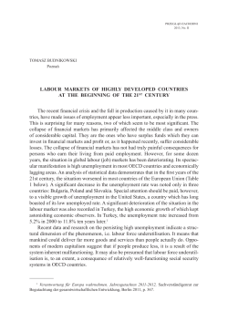 LABOUR MARKETS OF HIGHLY DEVELOPED COUNTRIES AT