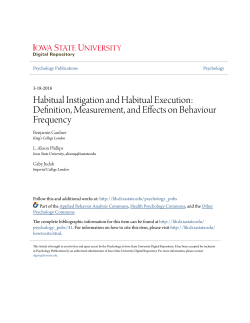 Habitual Instigation and Habitual Execution: Definition