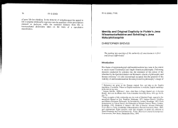 Identity and Original Duplicity in Fichte`s Jena Wissenschaftslehre