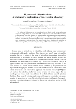 35 years and 160,000 articles: A bibliometric exploration of the