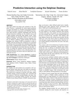 Predictive Interaction using the Delphian Desktop