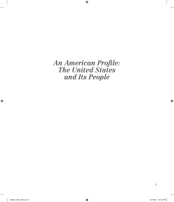 An American Profile: The United States and Its People