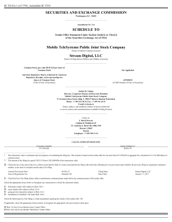 Form SC TO-I/A: Excluded