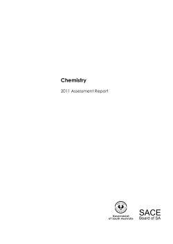 2011 Chemistry Assessment Report