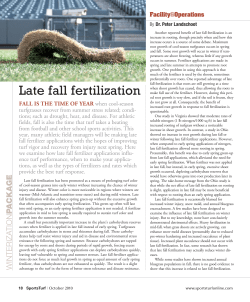 Late fall fertilization