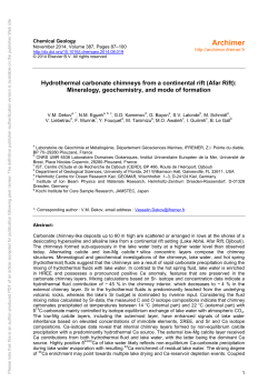 Hydrothermal carbonate chimneys from a continental rift (Afar Rift