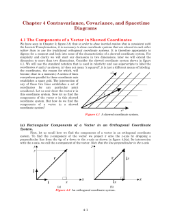 Chapter 3 Contravariance, Covariance, and Spacetime Diagrams