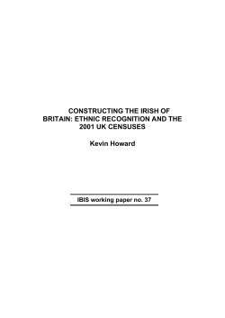ethnic recognition and the 2001 UK census