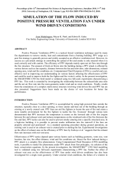 simulation of the flow induced by positive pressure ventilation fan