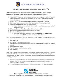 How to perform an autoscan on a Vizio TV