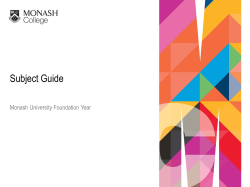 Foundation Year subject guide ()