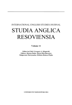 studia anglica resoviensia