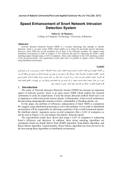 Speed Enhancement of Snort Network Intrusion Detection System
